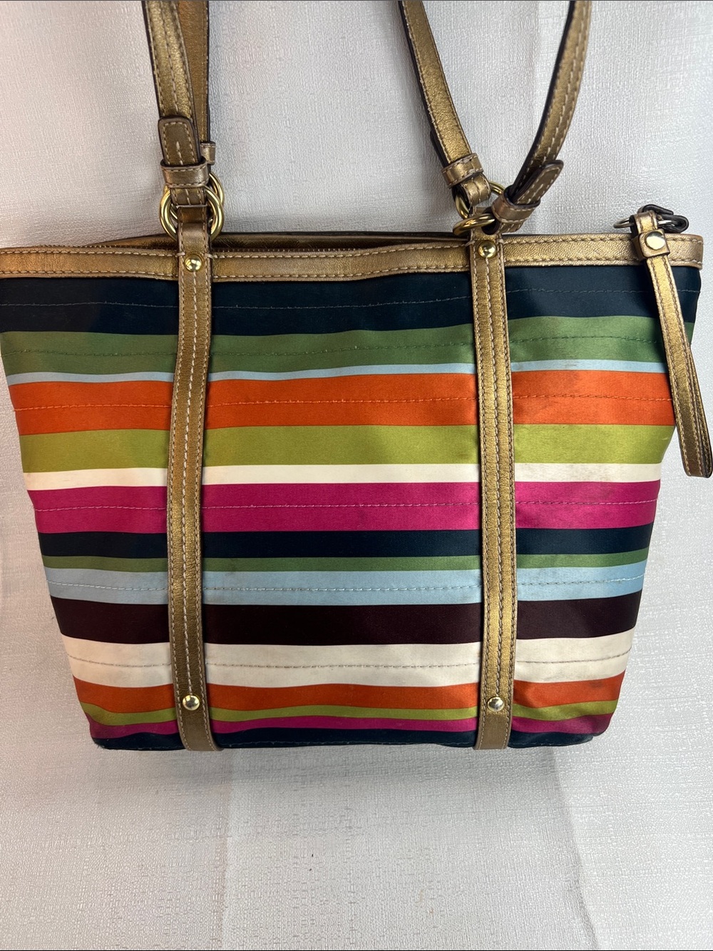 Coach 2008 Legacy stripes coach tote - Picture 7 of 11